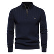 🔥Gratis verzending✈️Casual heren gebreide trui met mockhals en halve rits