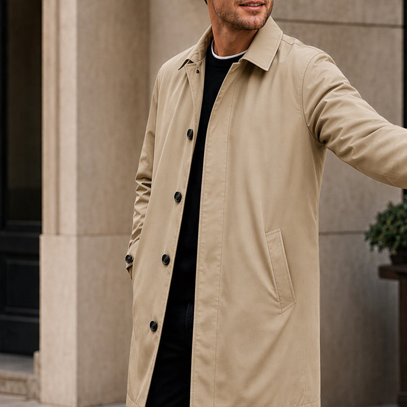 🔥Gratis verzending✈️Waterafstotende gewatteerde trenchcoat voor heren