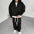 🔥Gratis verzending✈️ Heren Casual Half-Zip Hoodie & Wijde Broek Set – Comfortabele Streetwear Look voor Elke Dag