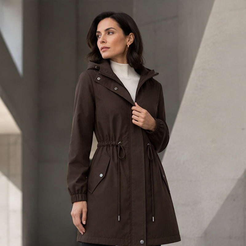 🔥Gratis verzending✈️Dames windjack met capuchon en halflange lengte