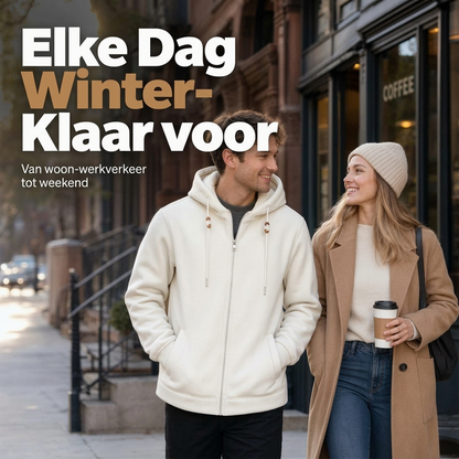 🔥Gratis verzending✈️Unisex Ultra-Warme Sherpa Hoodie – Zacht behaaglijk trui voor koude herfst & winterdagen