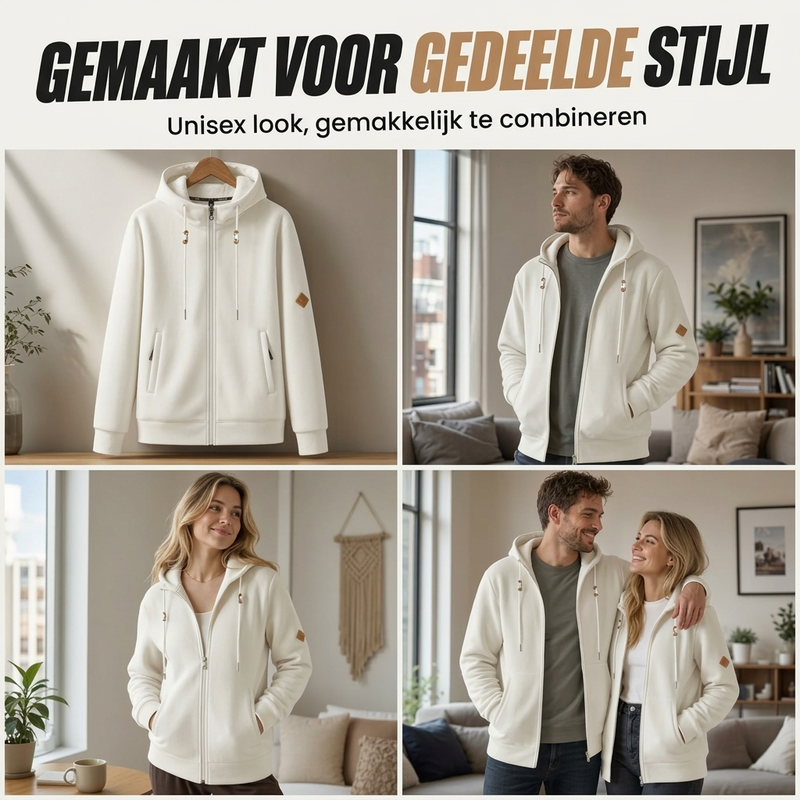 🔥Gratis verzending✈️Unisex Ultra-Warme Sherpa Hoodie – Zacht behaaglijk trui voor koude herfst & winterdagen