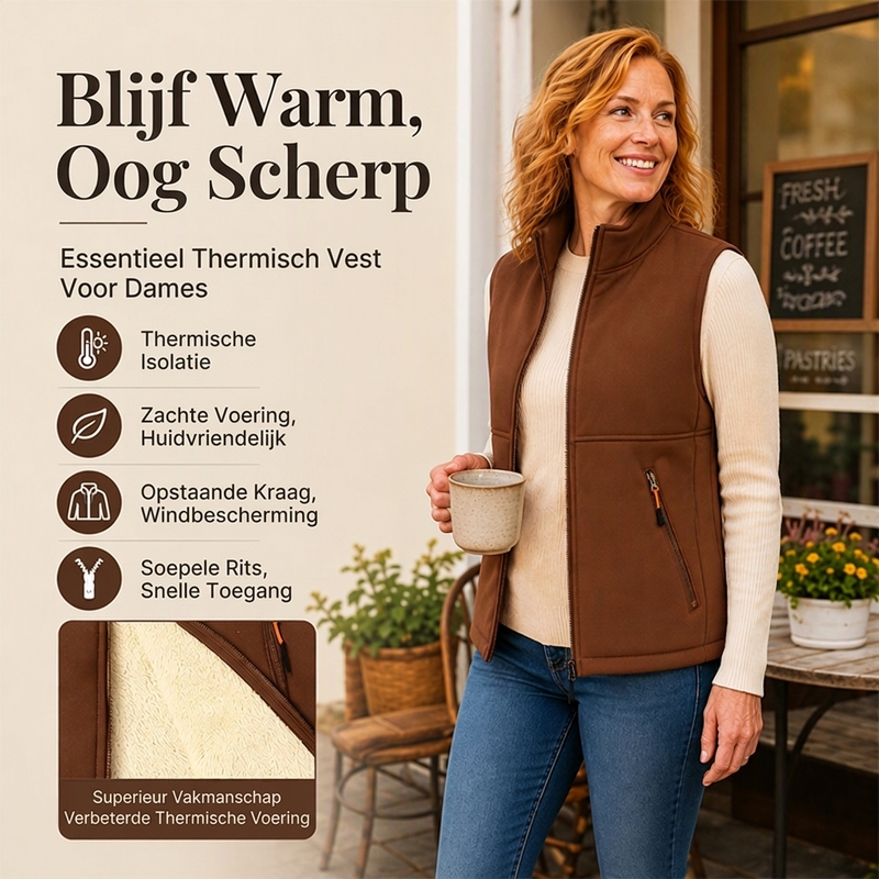 ❄️🧥 Thermisch wintervest voor dames met staande kraag ✨ Warm & lichtgewicht! 🎁