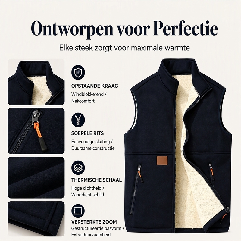 ❄️🧥 Thermisch wintervest voor dames met staande kraag ✨ Warm & lichtgewicht! 🎁