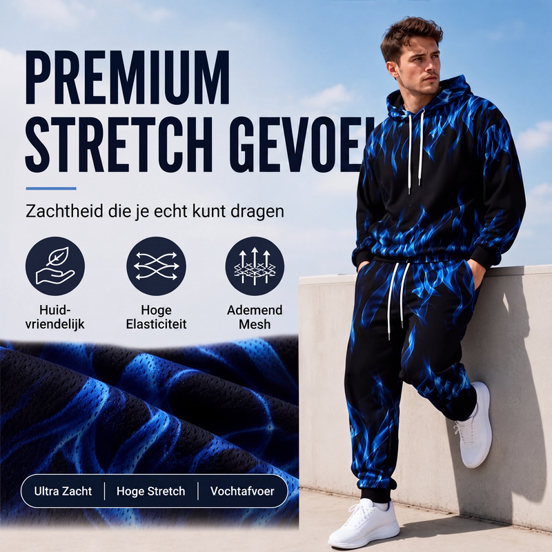 🔥Gratis verzending✈️Bedrukte hoodie en joggingbroek set voor heren