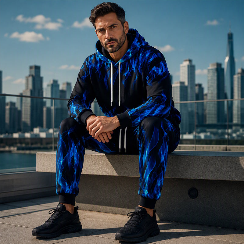🔥Gratis verzending✈️Bedrukte hoodie en joggingbroek set voor heren