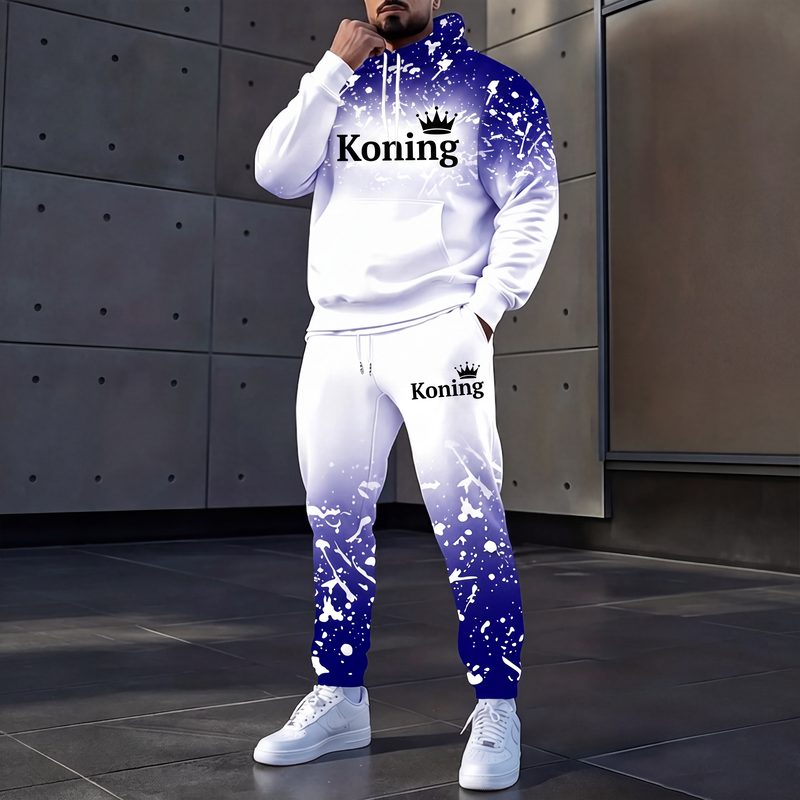 🔥Gratis verzending✈️Bedrukte hoodie en joggingbroek set voor heren