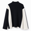 🔥Gratis verzending✈️Dames herfst/winter colour block gebreide 2-delige set – dikke pullover trui en bijpassende rok