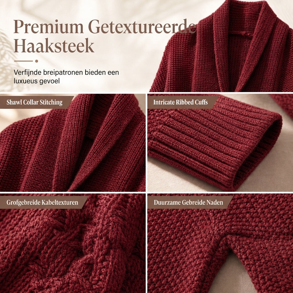 🔥Gratis verzending✈️Dames Ruimvallend Vest met Vleermuismouwen en Gebreide Sjaalkraag voor Herfst en Winter
