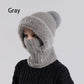 ❄️ Winter Deal ✨ Dames Gebreide 3-in-1 Muts Sjaal Masker – Warme Gezichtsbedekking voor Koude Dagen