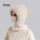❄️ Winter Deal ✨ Dames Gebreide 3-in-1 Muts Sjaal Masker – Warme Gezichtsbedekking voor Koude Dagen