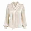 Dames velvet long Sleeve T-shirt met lintdesign