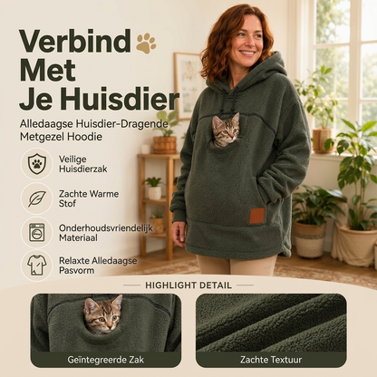 🔥Gratis verzending✈️Unisex Kattenverwarmer met Pluche Capuchon
