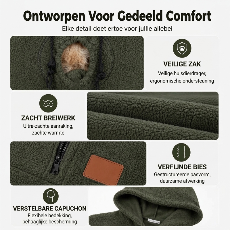 🔥Gratis verzending✈️Unisex Kattenverwarmer met Pluche Capuchon