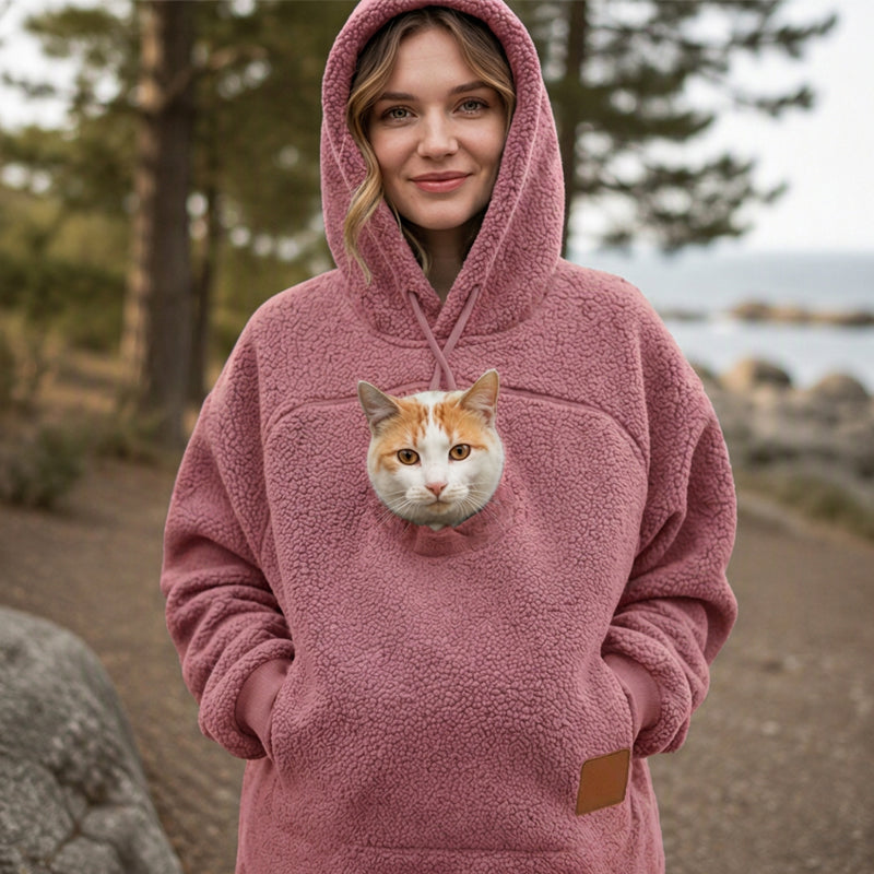 🔥Gratis verzending✈️Unisex Kattenverwarmer met Pluche Capuchon