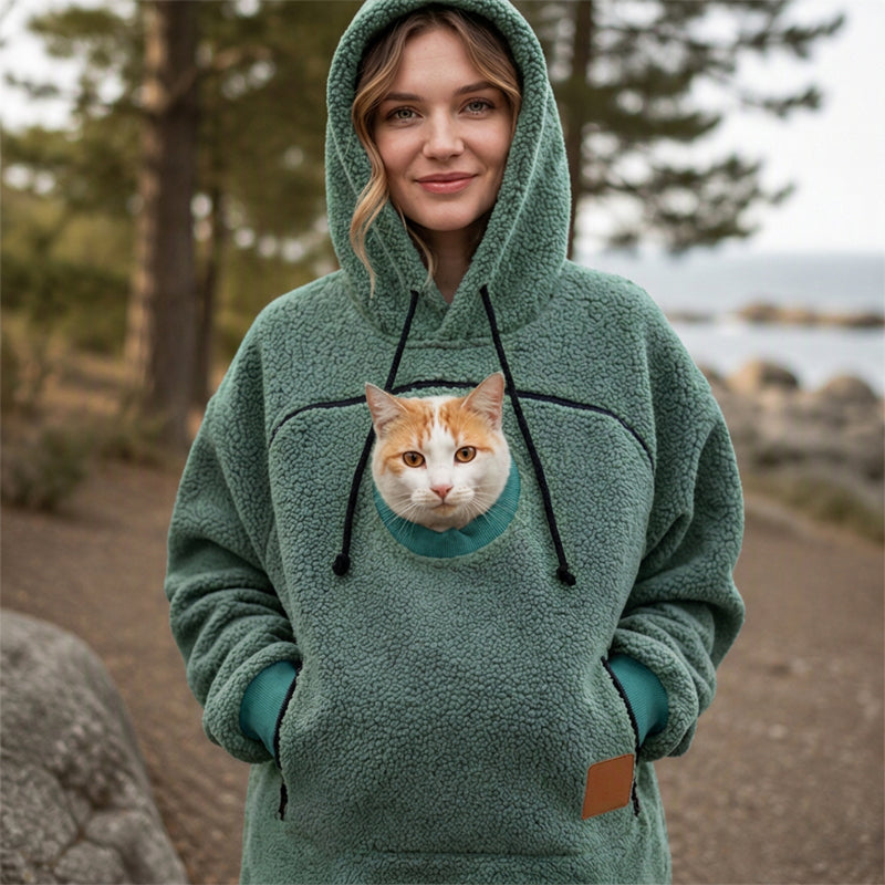 🔥Gratis verzending✈️Unisex Kattenverwarmer met Pluche Capuchon