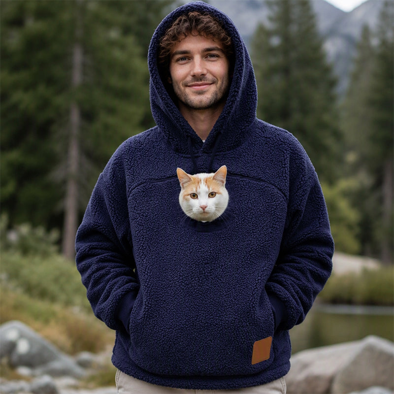 🔥Gratis verzending✈️Unisex Kattenverwarmer met Pluche Capuchon