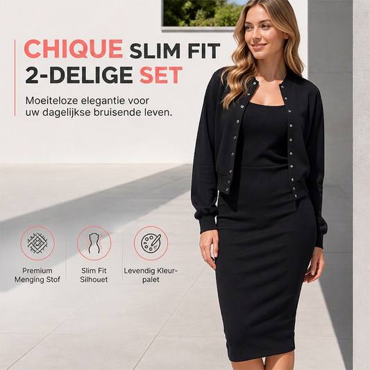 Elegante camisolejurk en kort jackset voor dames