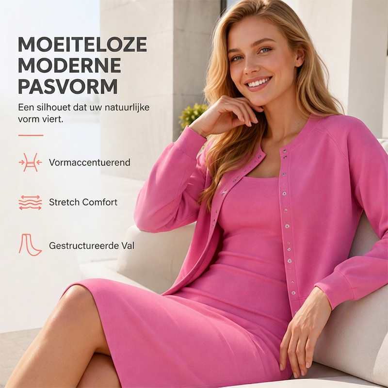 Elegante camisolejurk en kort jackset voor dames