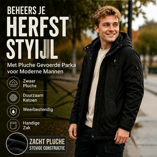 🔥Gratis verzending✈️Herenjas met capuchon, van plush gevoerd, utility-stijl