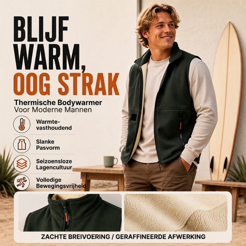 Unisex Winter Vest met Pluche Voering voor Warmte