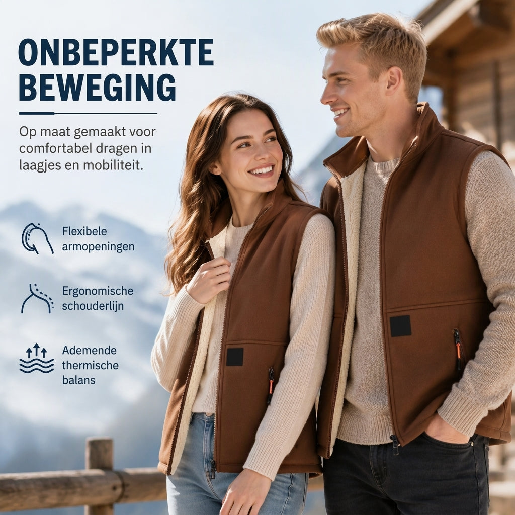 Unisex Winter Vest met Pluche Voering voor Warmte