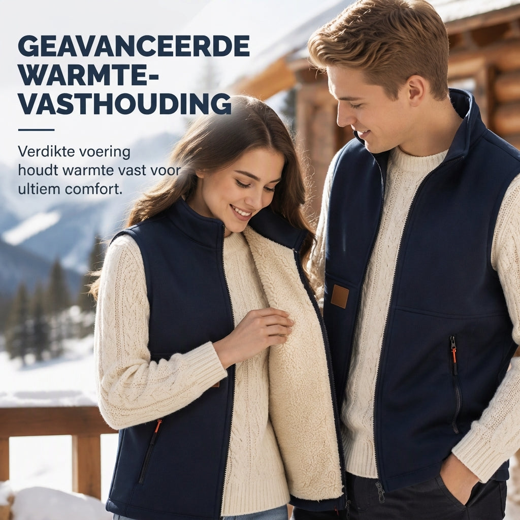 Unisex Winter Vest met Pluche Voering voor Warmte
