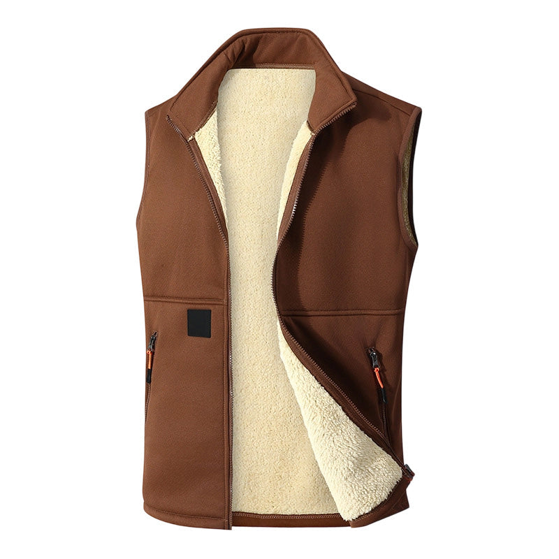Unisex Winter Vest met Pluche Voering voor Warmte
