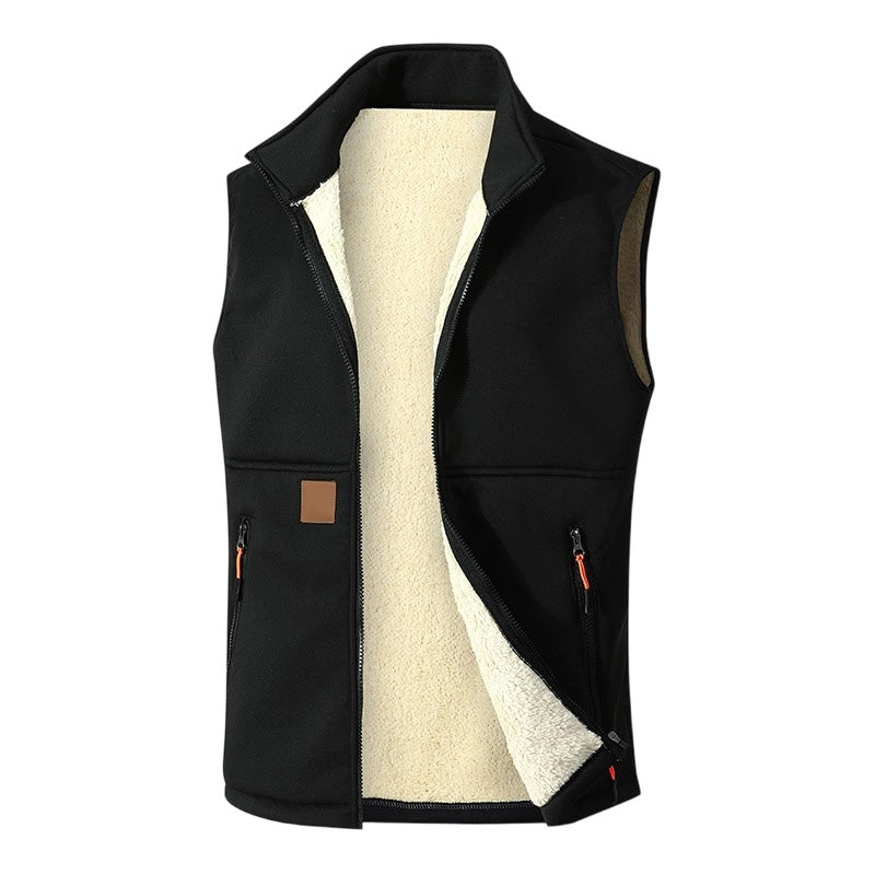 Unisex Winter Vest met Pluche Voering voor Warmte