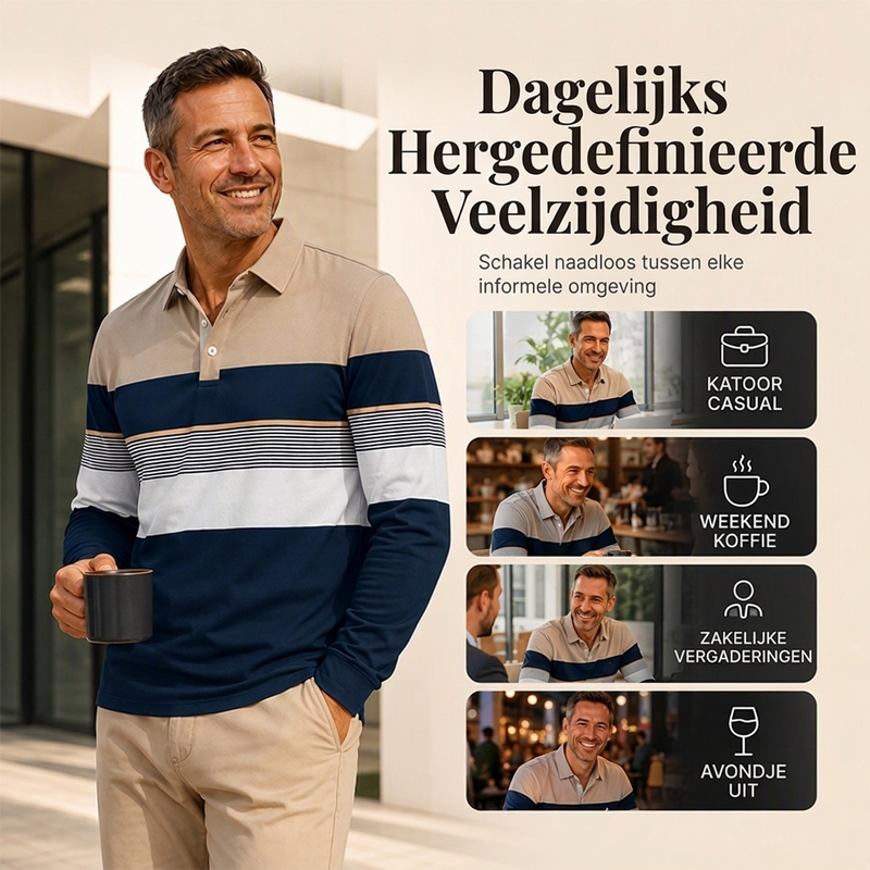 💎 Exclusieve Deal ✨ Klassiek Gestreept Colorblock Shirt voor Heren – Trendy Casual Overhemd met Moderne Uitstraling