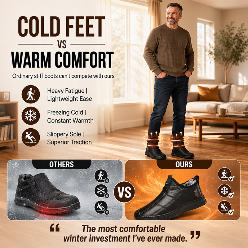 🔥Men's Plush-Lined Non-Slip Walking Shoes