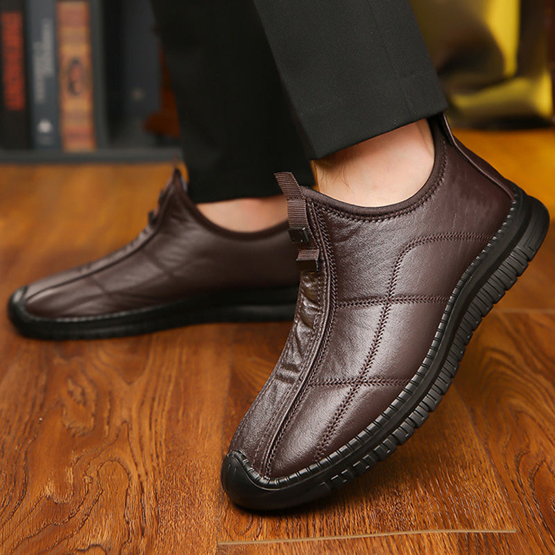 🔥Men's Plush-Lined Non-Slip Walking Shoes