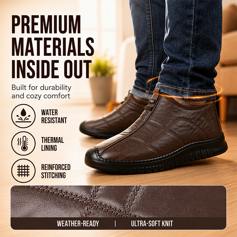 🔥Men's Plush-Lined Non-Slip Walking Shoes