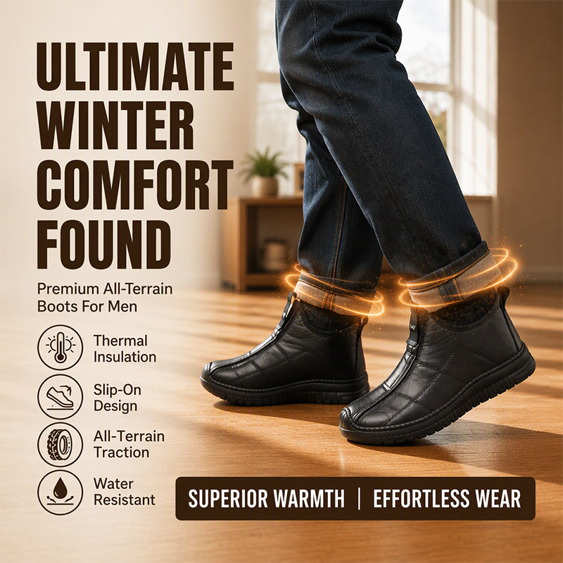 🔥Men's Plush-Lined Non-Slip Walking Shoes