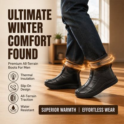 🔥Men's Plush-Lined Non-Slip Walking Shoes