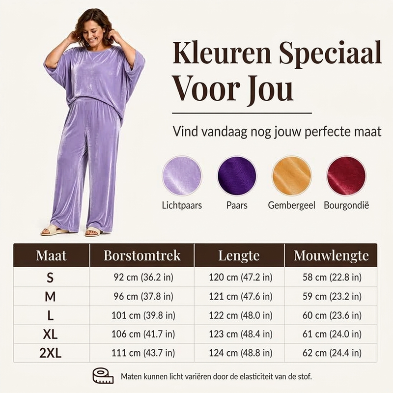 🔥Gratis verzending✈️Dames set van fluwelen top met halve mouwen en wijde pijpen broek
