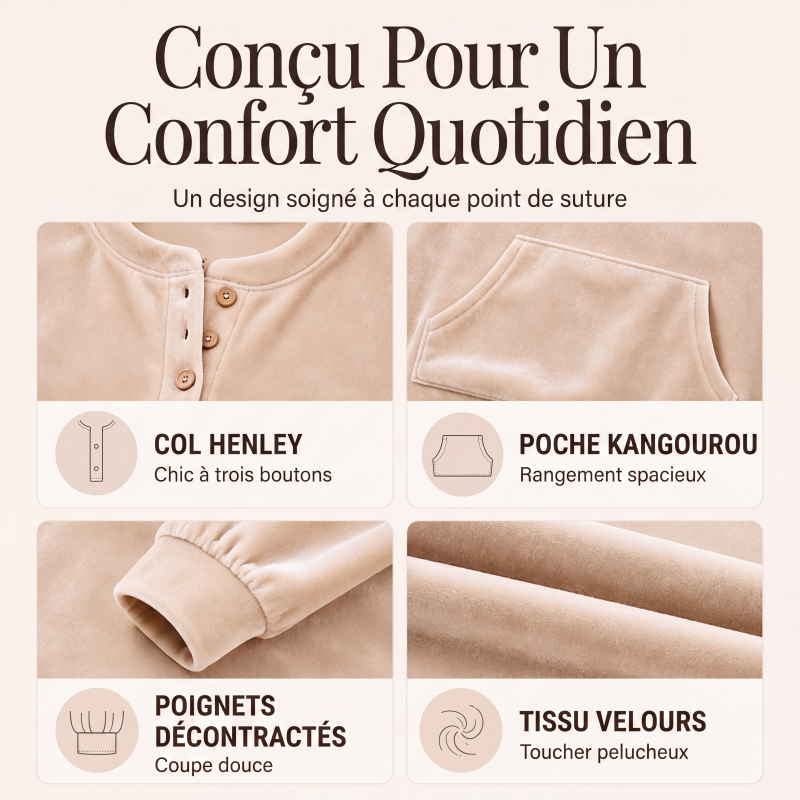 ⏳Totale uitverkoop⏳Goudkleurig fluwelen sweatshirt voor dames