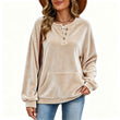 ⏳Totale uitverkoop⏳Goudkleurig fluwelen sweatshirt voor dames