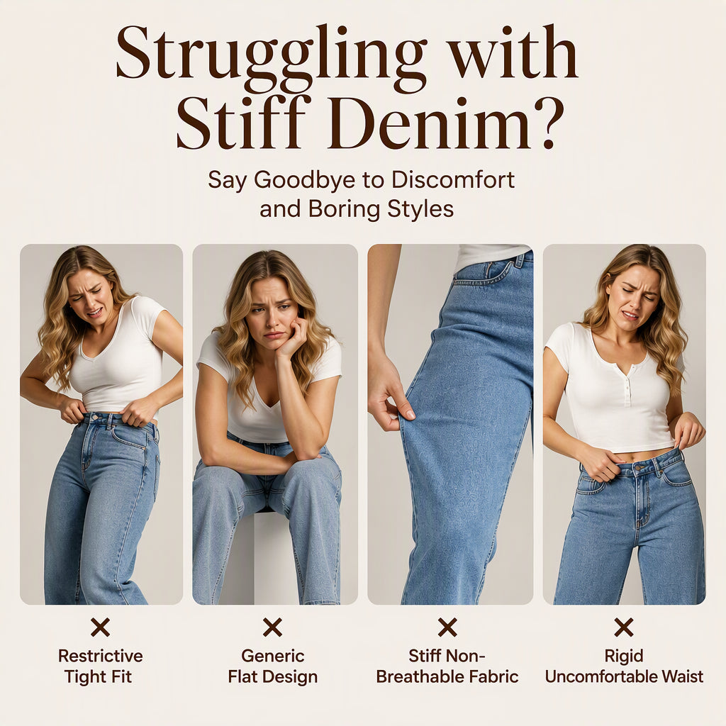 🔥Gratis verzending✈️Denimbroek met hoge taille en wijde pijpen voor dames