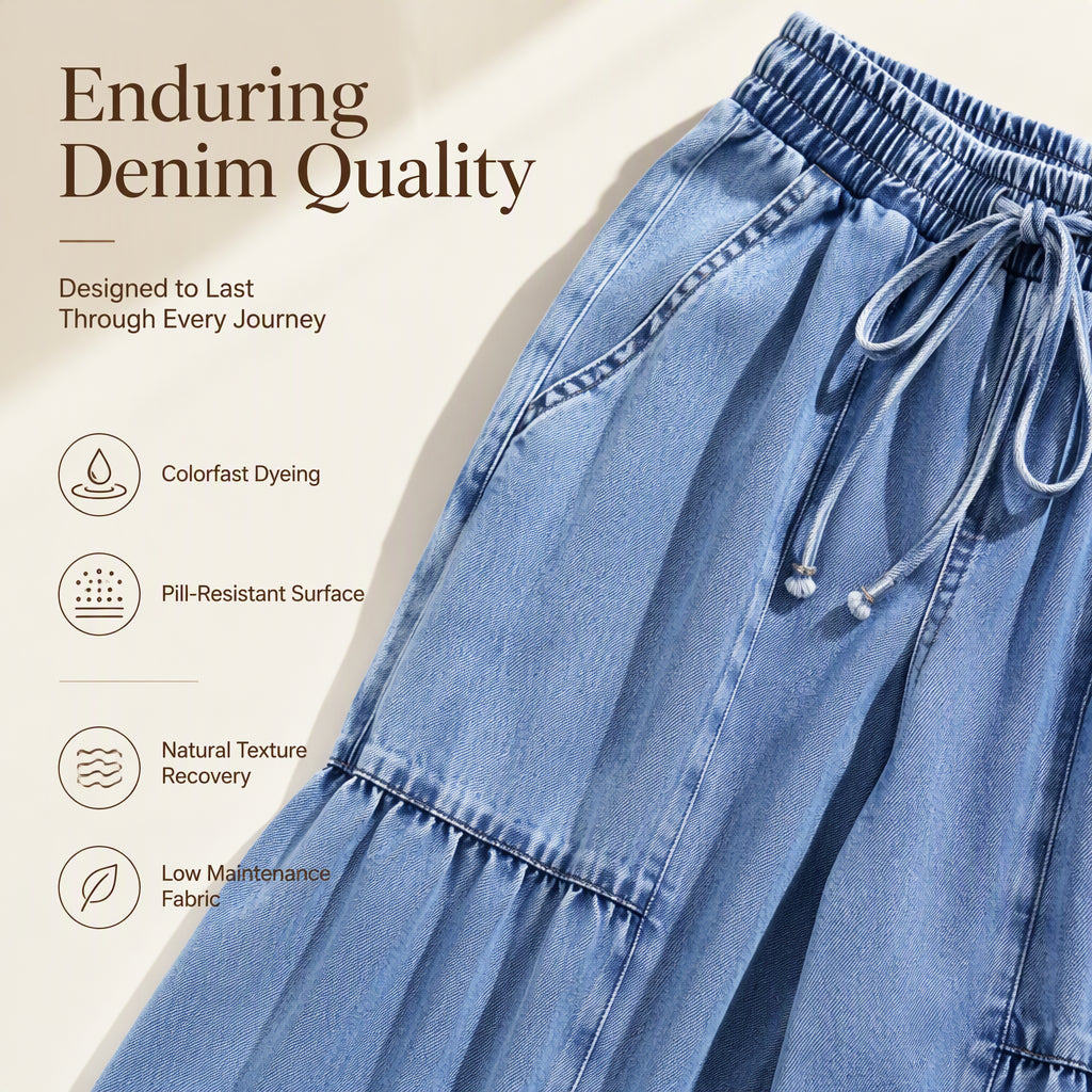 🔥Gratis verzending✈️Denimbroek met hoge taille en wijde pijpen voor dames
