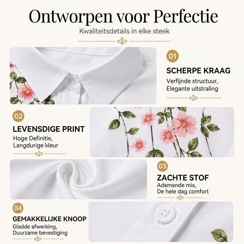 🌸 Nieuwe Collectie ✨ Dames Bloemenprint Blouse met Lange Mouwen – Elegante Casual Top voor een Vrouwelijke Look