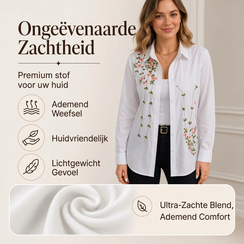 🌸 Nieuwe Collectie ✨ Dames Bloemenprint Blouse met Lange Mouwen – Elegante Casual Top voor een Vrouwelijke Look