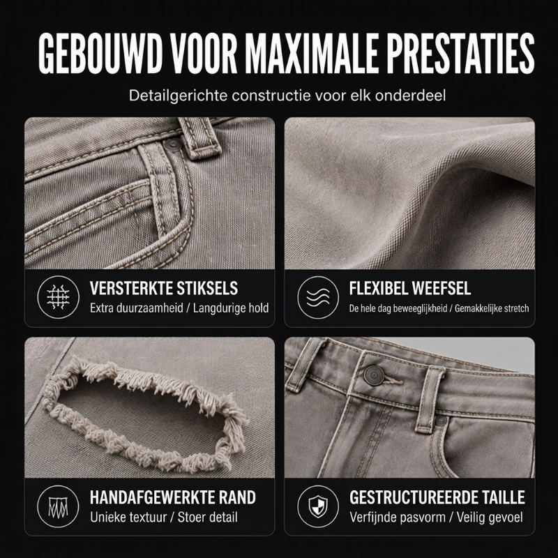 🔥Gratis verzending✈️Heren trendy gescheurde slim-fit jeans