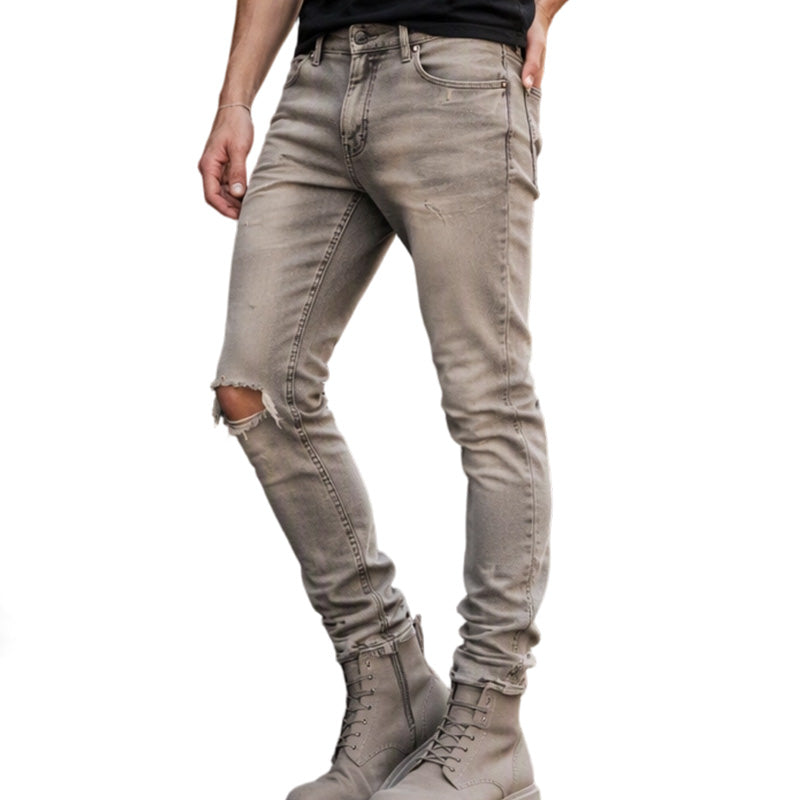 🔥Gratis verzending✈️Heren trendy gescheurde slim-fit jeans