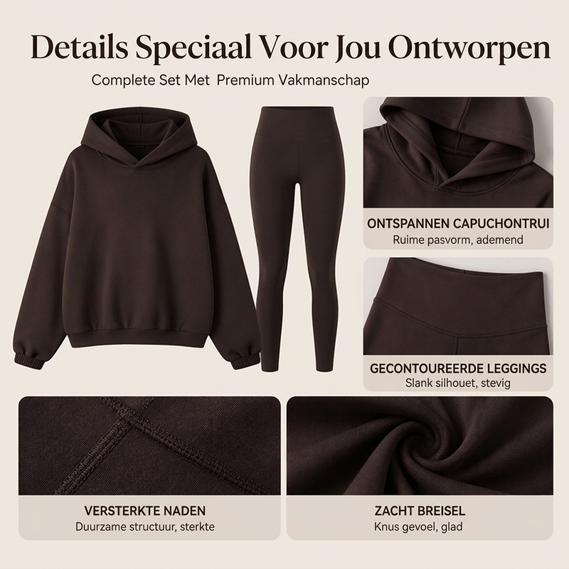 🔥Gratis verzending✈️Casueel Comfortabel Dames Hoodie en Legging Set