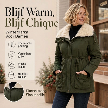 Warme midlange sherpajas voor dames