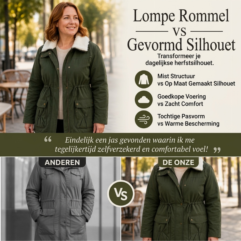 Warme midlange sherpajas voor dames