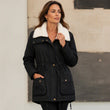 Warme midlange sherpajas voor dames