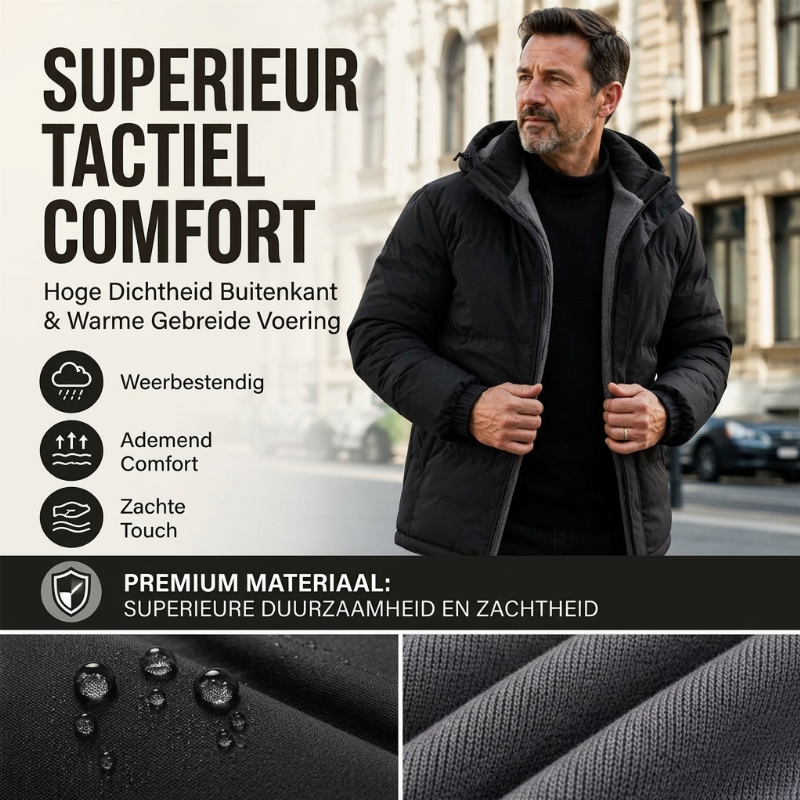 🔥Gratis verzending✈️Thermisch winterjas voor heren, winddicht en met capuchon