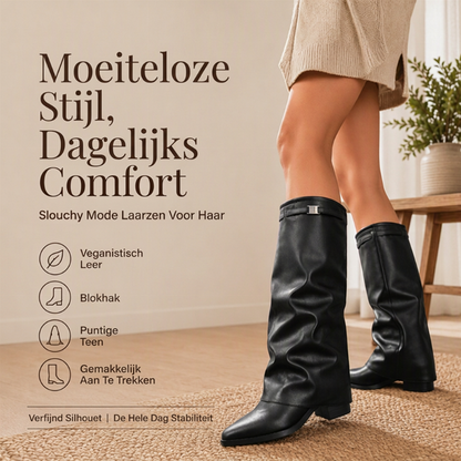 🔥Gratis verzending✈️Dames Chique Slouchy Kniehoge Laarzen